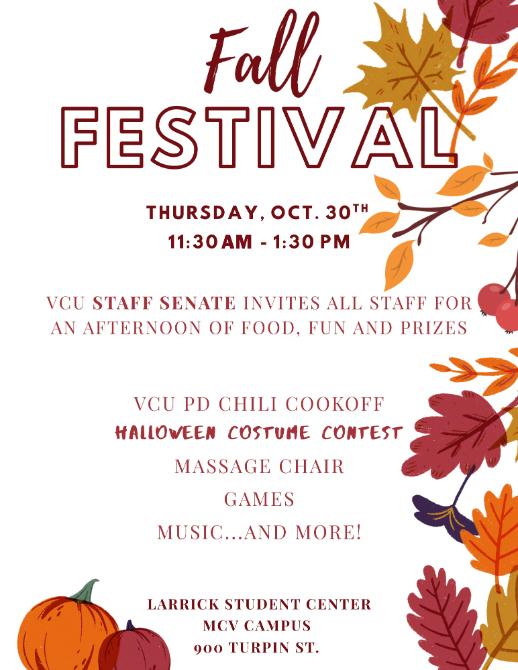 Flyer for the 2025 Fall Festival